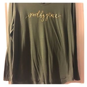 Custom made “saved by grace” top